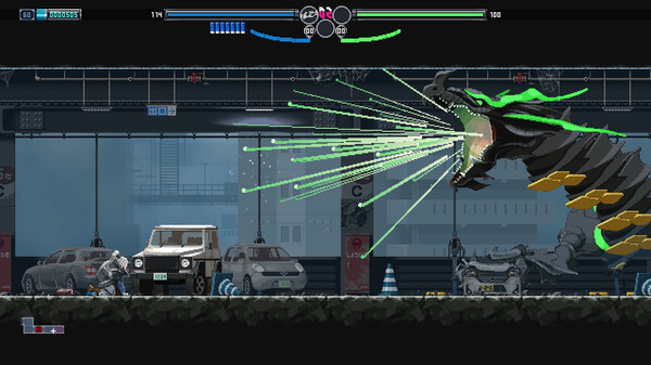 Blade Chimera PC Game Screenshot - Shin and Lux in action against demons.